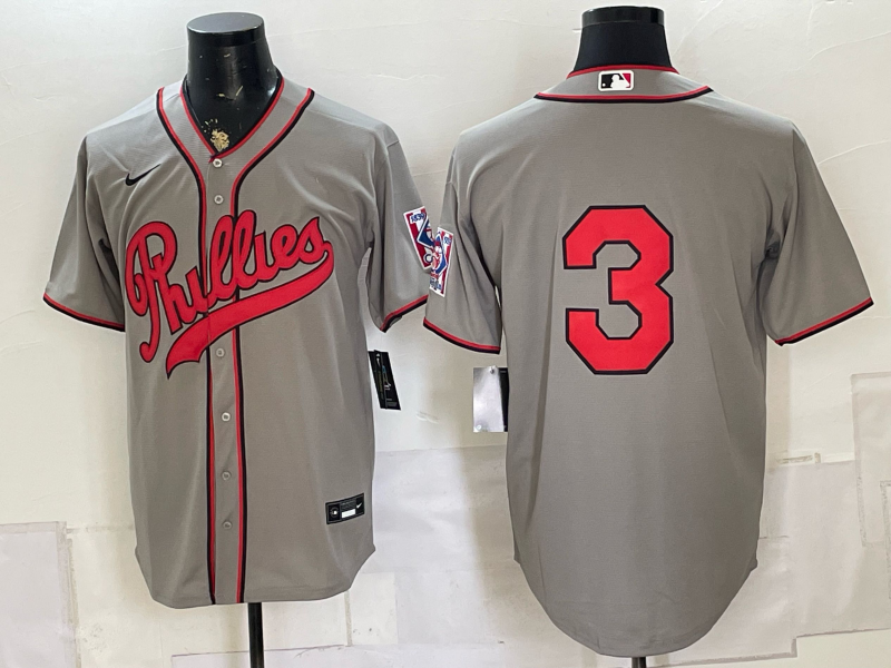 Men 2026 Philadelphia Phillies #3 grey Game Nike MLB Jersey 08040->philadelphia phillies->MLB Jersey